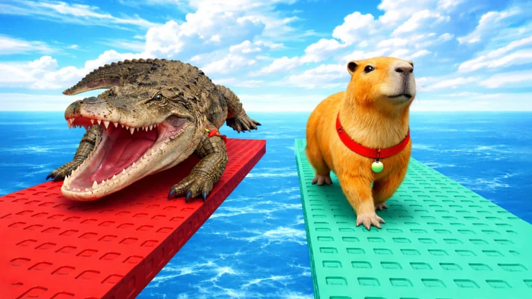 Capybara & Crocodile! [2player Obby]  ekran görüntüsü
