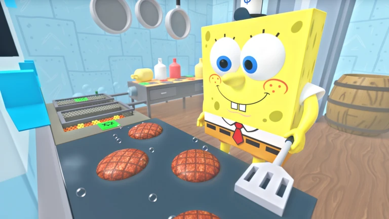 ESCAPE SPONGY BOYS AND KRISPY CRABBY OBBY!🍔 NEW!  ekran görüntüsü
