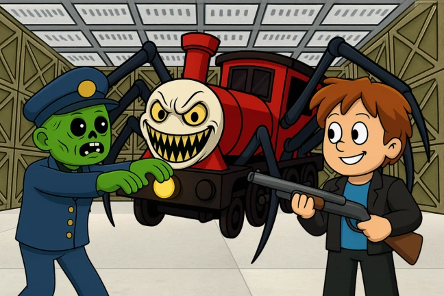 Escape spider train! ekran görüntüsü
