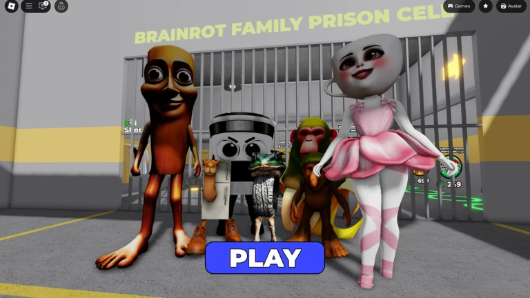 BRAINROT FAMILY PRISON RUN! (Obby) ekran görüntüsü