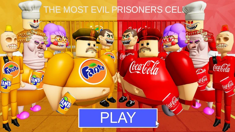 FANTA Vs COCA-COLA BOSSES PRISON RUN! (Obby) ekran görüntüsü