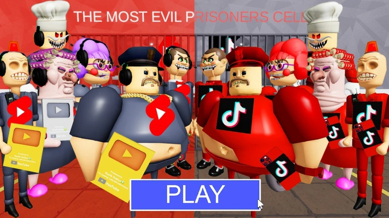 SHORTS VS TIKTOK PRISON RUN! (Obby) ekran görüntüsü