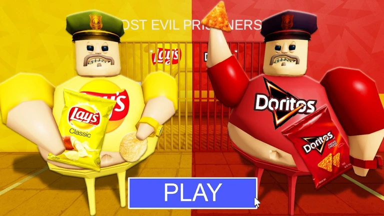 LAYS VS DORITOS POLICE PRISON RUN! (Obby) ekran görüntüsü