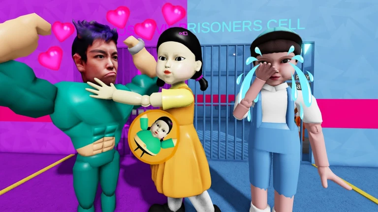 MUSCLE THANOS & YOUNG-HEE PRISON RUN! (Obby) ekran görüntüsü