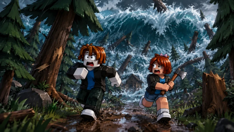 Survive Tsunami! [1-4 PLAYERS]🌊 ekran görüntüsü