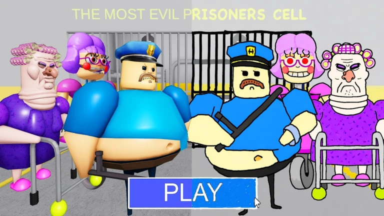 POLICE VS PAINTED BOSSES PRISON RUN! (Obby) ekran görüntüsü