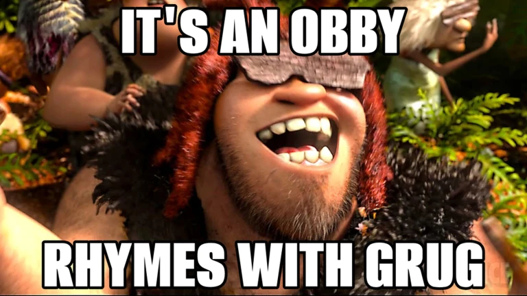 Rhymes With Grug Obby ekran görüntüsü