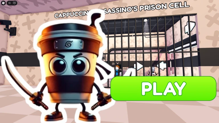 ☕ CAPPUCCINO ASSASSINO'S PRISON RUN! (Obby) ekran görüntüsü