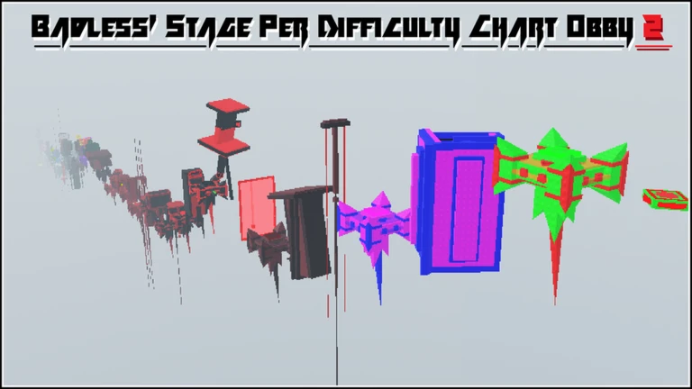 Badless' Stage Per Difficulty Chart Obby 2 ekran görüntüsü