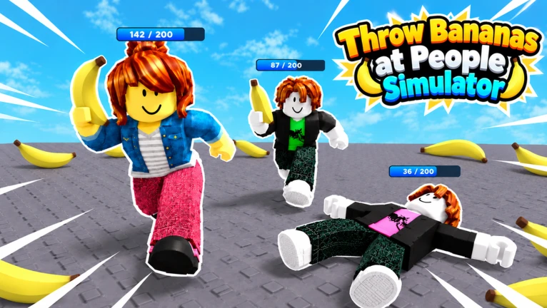 Throw Bananas at People Simulator ekran görüntüsü