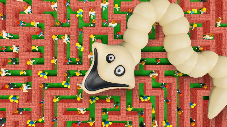 Survive 100 Days in Worm Maze ekran görüntüsü