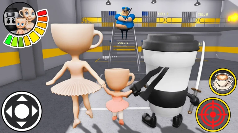 ☕ CAPUCHINO FAMILY'S PRISON RUN! (Obby) ekran görüntüsü