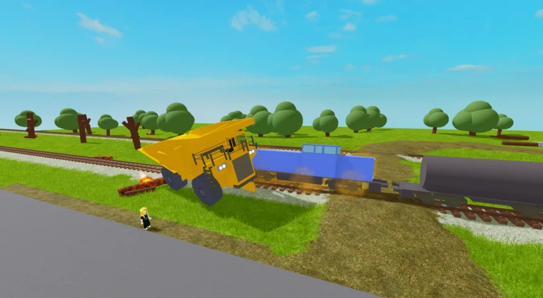Destroy cars with trains and rockets 💥 ekran görüntüsü