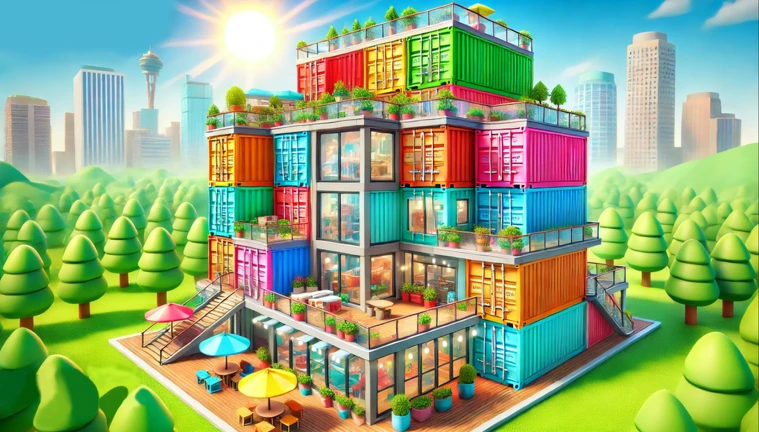 [UPDATE🎨] 📫Super Container House Tycoon ekran görüntüsü