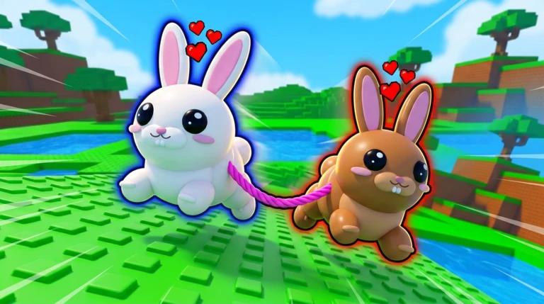 Bunnies! 🐰 [2 Player Obby] ekran görüntüsü