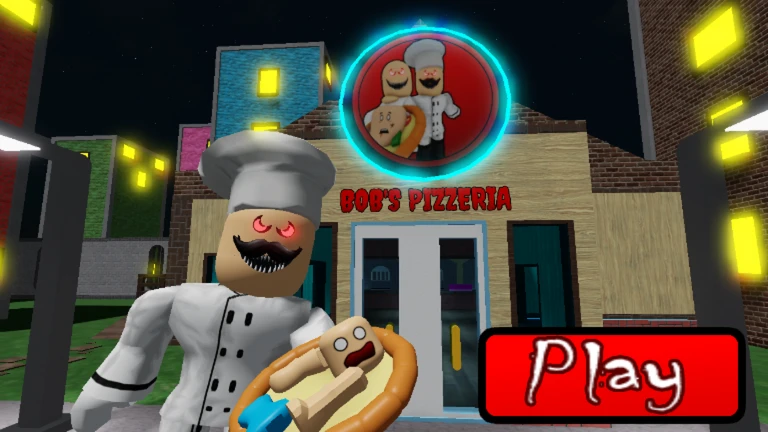 Escape the pizzeria(SCARY OBBY 🔪🩸) ekran görüntüsü