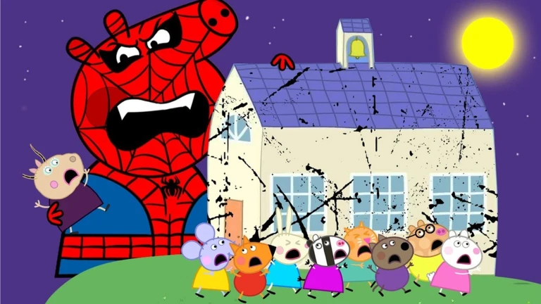 🕷️ Survive Peppa Spider Pig Family Killers! ekran görüntüsü