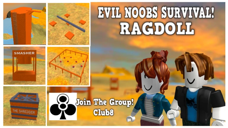[RAGDOLL!] EVIL NOOBS SURVIVAL! ekran görüntüsü