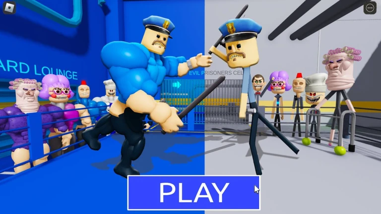 STRONG VS WEAK POLICE PRISON RUN! (Obby) ekran görüntüsü