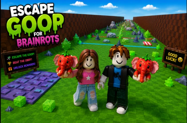 escape goop for brainrots ekran görüntüsü