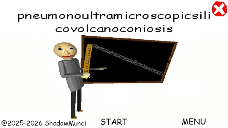 Pneumonoultramicroscopicsilicovolca... (Baldi Mod) ekran görüntüsü