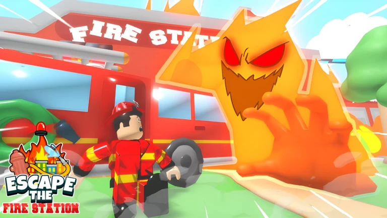 🔥 Escape The Fire Station Obby! (🎉UPDATE!!) ekran görüntüsü