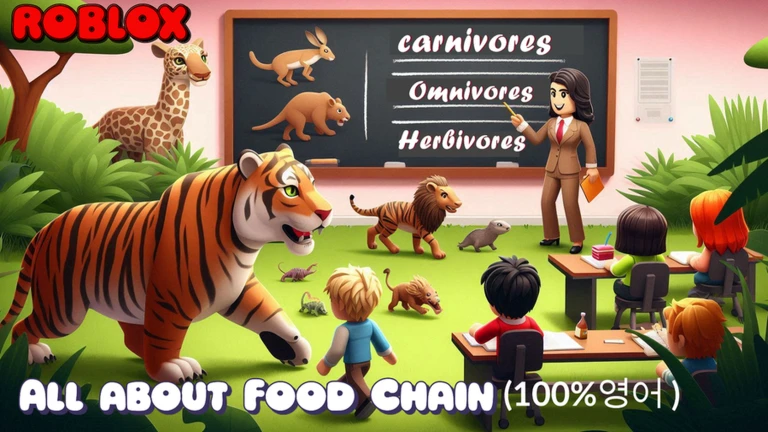 영어x로블록스: All about FOOD CHAIN ekran görüntüsü