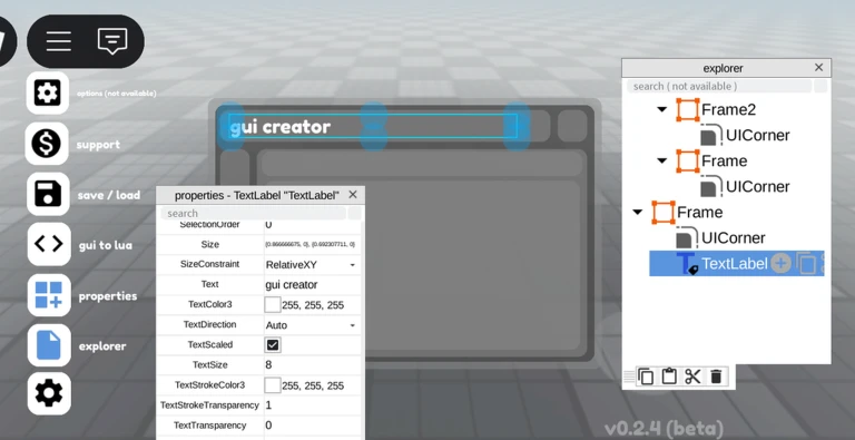 GUI Creator [  not available ] ekran görüntüsü