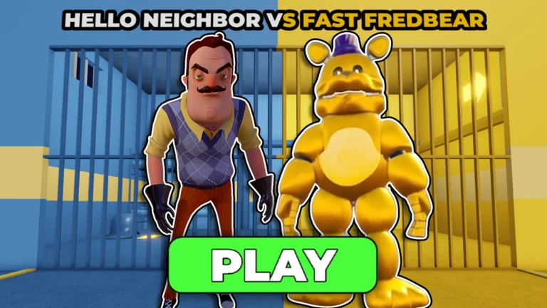 HELLO NEIGHBOR VS FAST FREDBEAR PRISON RUN! (Obby) ekran görüntüsü