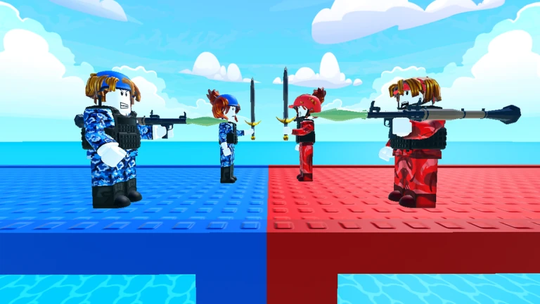 RED VS BLUE BRIDGE FIGHT BATTLE ⚔️ ekran görüntüsü