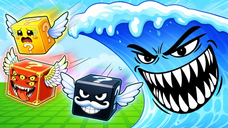 Tsunami Escape For Lucky Blocks ekran görüntüsü