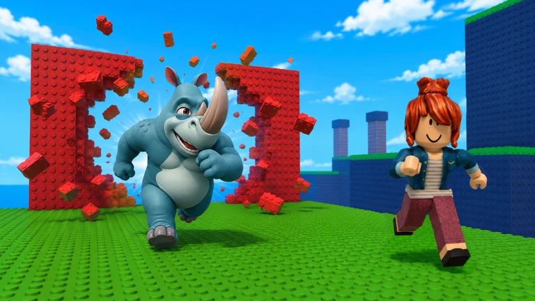Rhino Walk 🦏 [2 Player Obby] ekran görüntüsü