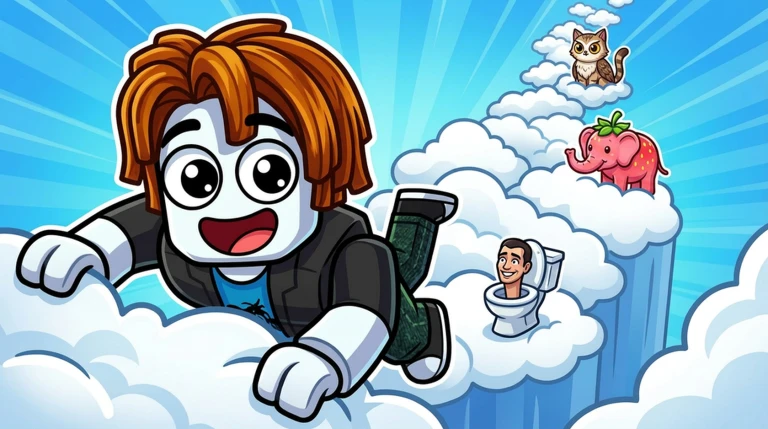 Jump Clouds For Brainrots! ekran görüntüsü