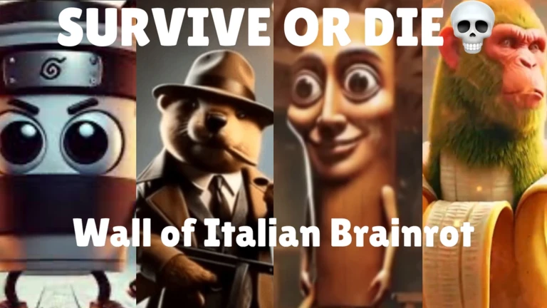 Survive Wall of Italian Brainrot or Die!🔊 ekran görüntüsü