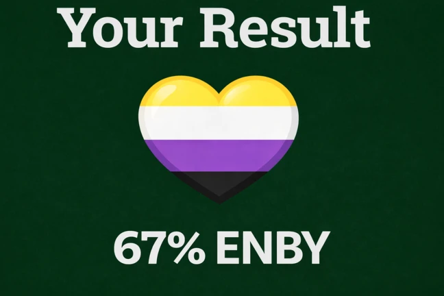 🌿Non-Binary Test 💛🤍💜🖤 ekran görüntüsü