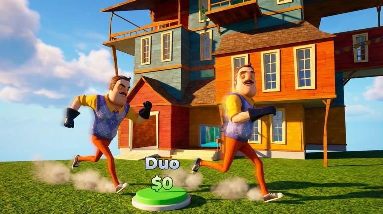 Duo Hello Neighbor Tycoon ekran görüntüsü