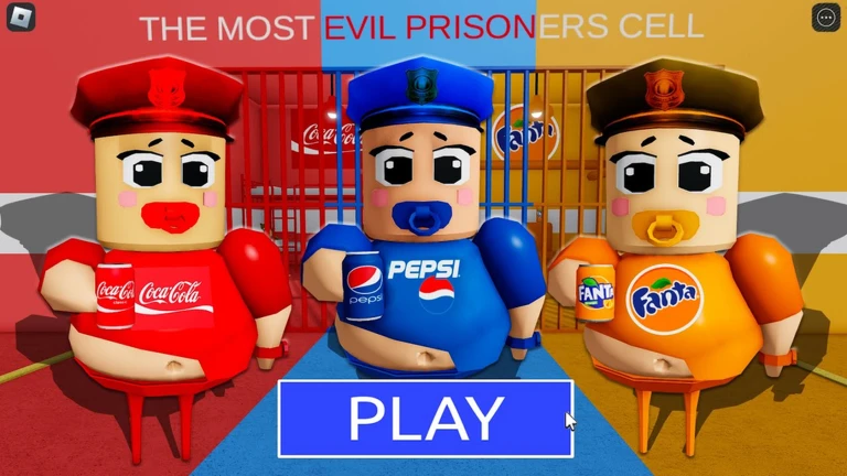 BABY COCA-COLA VS PEPSI VS FANTA PRISON RUN (Obby) ekran görüntüsü