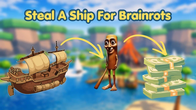 Steal A Ship For Brainrots ekran görüntüsü