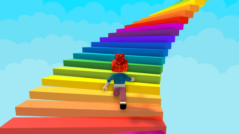 Easy Parkour Obby 🌈 ekran görüntüsü