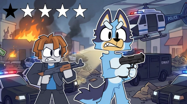 Block City Wars Bluey Dog: Cops and Robbers ALPHA ekran görüntüsü