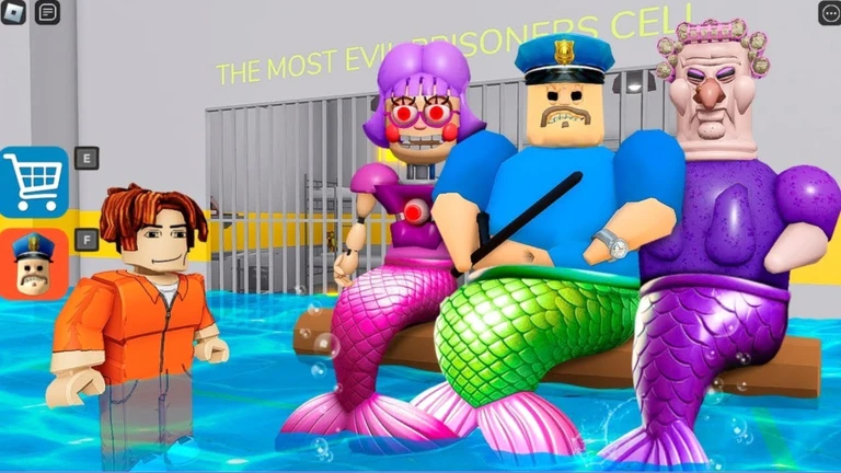 MERMAID POLICE PRISON RUN! (Obby) ekran görüntüsü