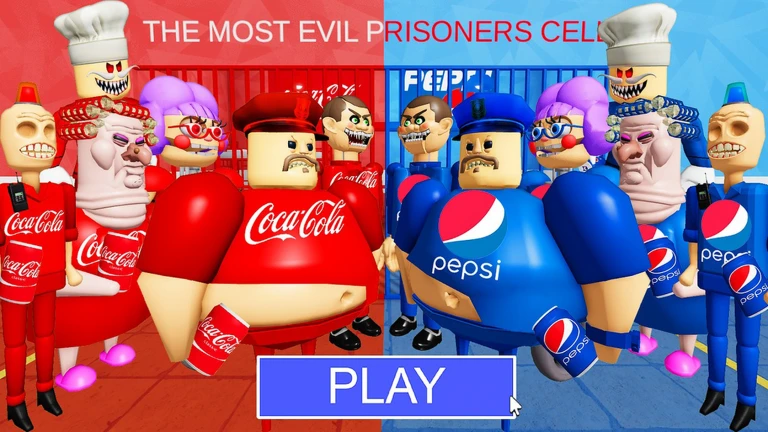 COCA-COLA Vs PEPSI BOSSES PRISON RUN! (Obby) ekran görüntüsü